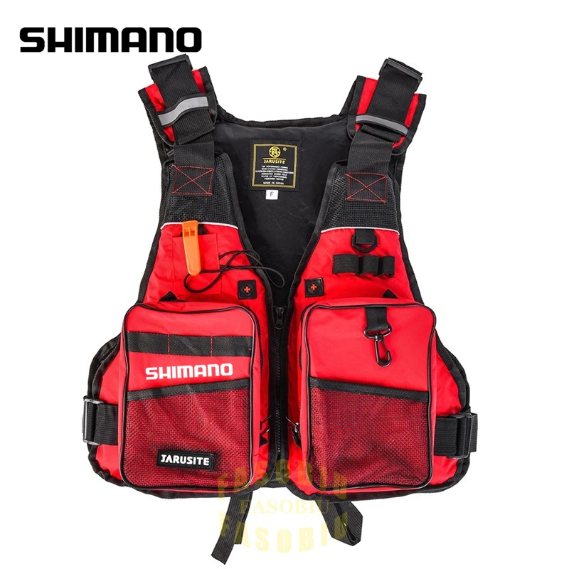 

Мужской профессиональный спасательный жилет Shimano, плавучий портативный жилет с несколькими карманами, Водонепроницаемый Регулируемый жил...