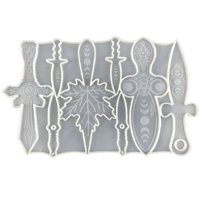 

HOT Broadsword Sword Defense DIY Silicone Jewelry Ornaments Resin Sword Mold Broadsword Epoxy Mold
