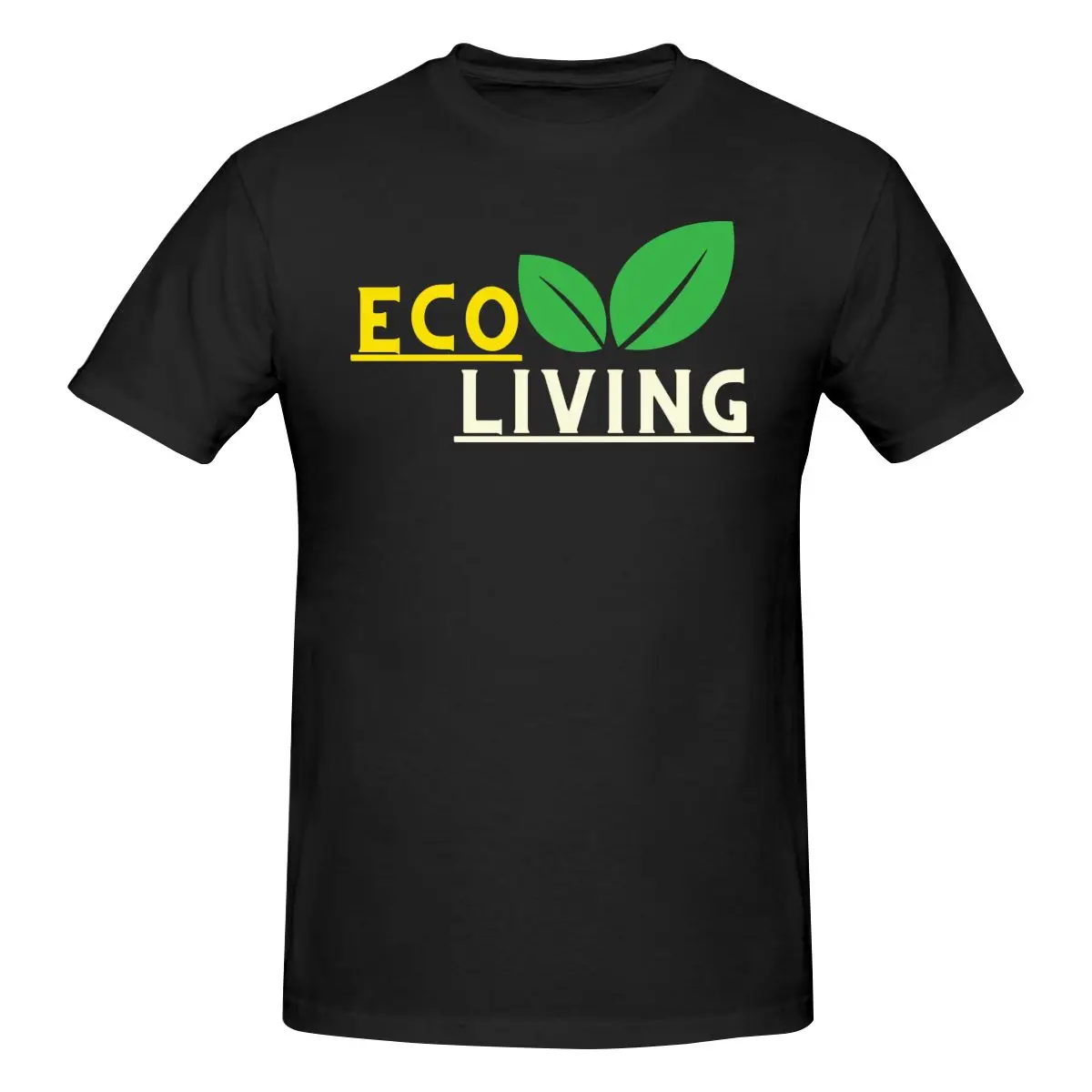 

Ecoliving T Shirt Cotton Crewneck Short Sleeve Custom T Shirt Homme
