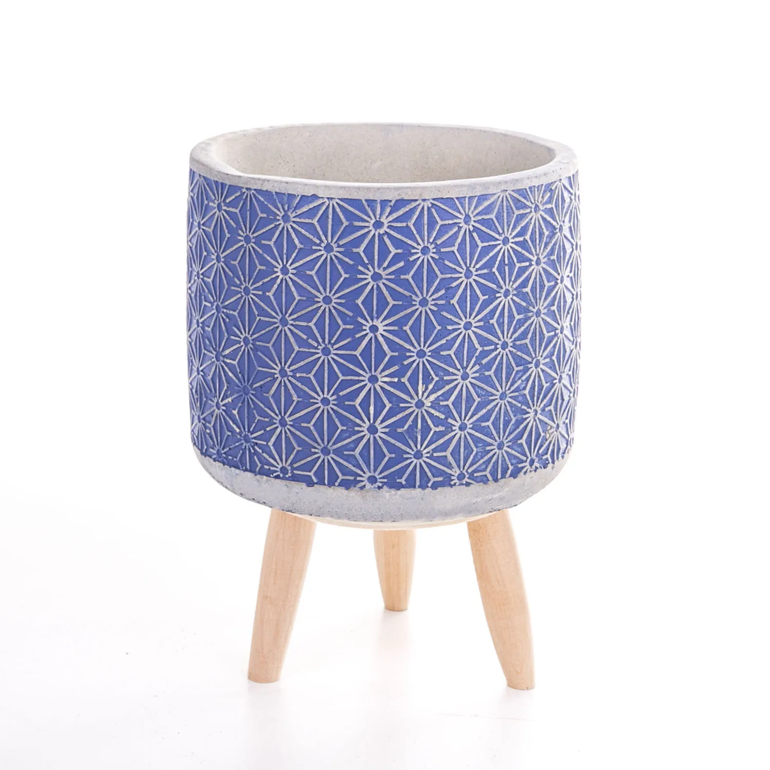 

Navy blue concrete with star pattern
