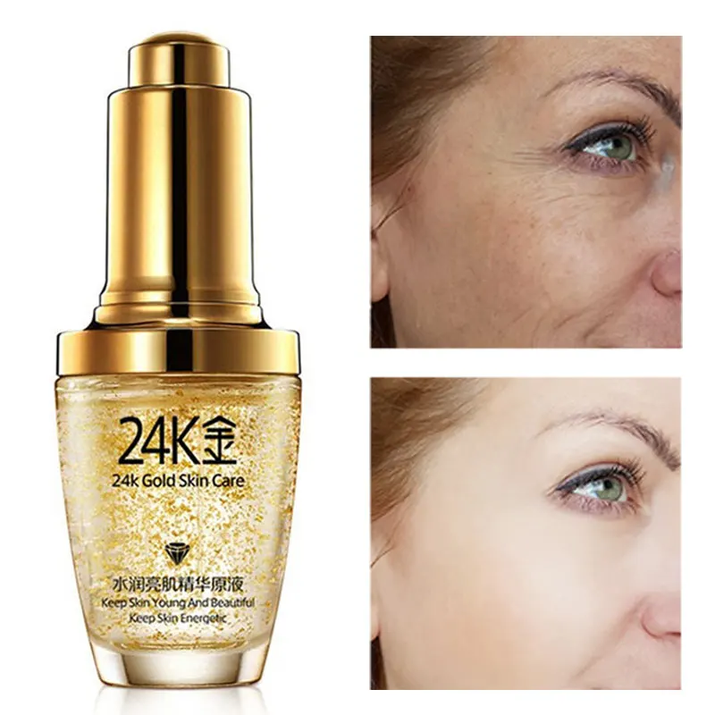 

Face Serum Anti-Wrinkle Moisturizing Deep Nourish Anti-Aging Anti-Oxidation Lighten Pores Repair Brighten Gold Skin Care 30ml