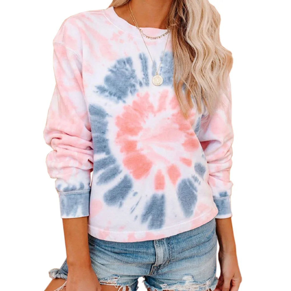 

Женский топ с принтом, Повседневная Свободная футболка с круглым вырезом и длинным рукавом летучая мышь, Осень-зима 2022