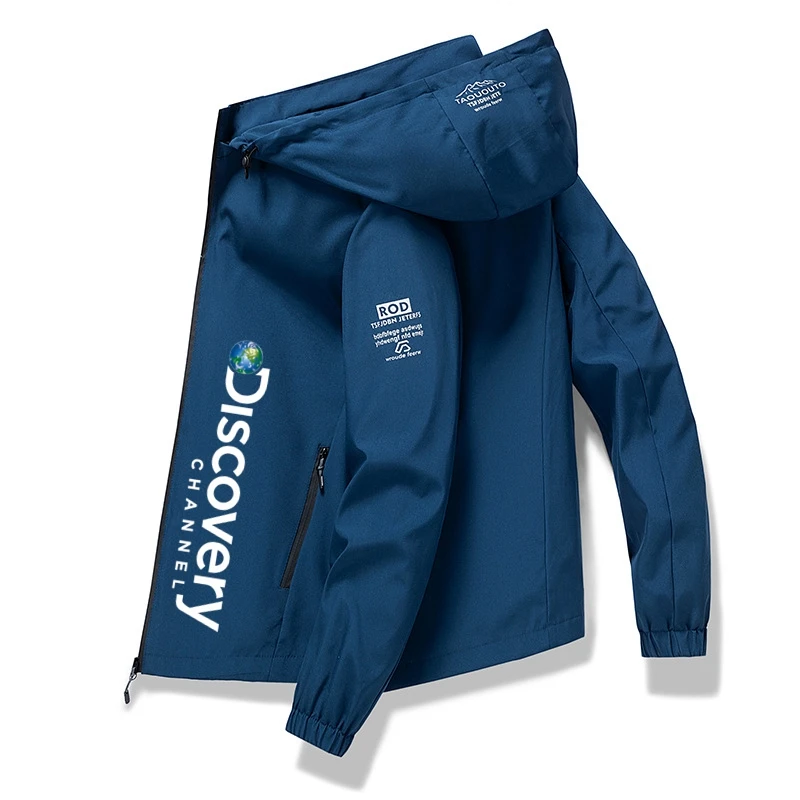 

Discovery Channel New Spring and autumn outdoor camping men's zippered hoodie windproof jacket men's sports work jacket