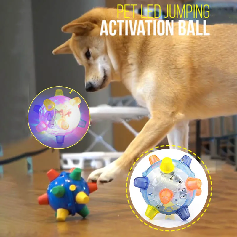 

Jumping Activation Ball Music Flashing LED Pets Light Up Bouncing Vibrating Toys Ball Dog Chew Electric Toys Dancing Ball Gift