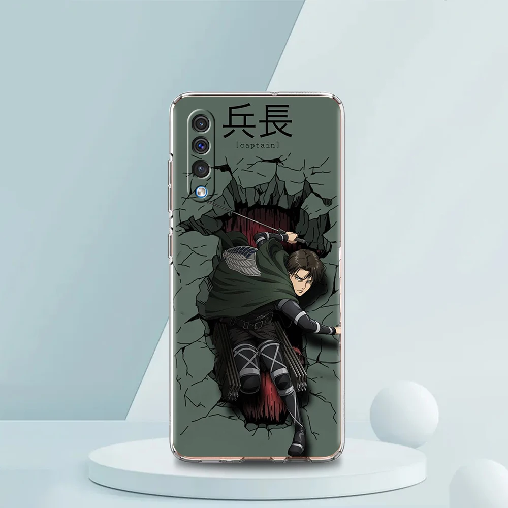 Attack On Titan Transparent Phone Case for Samsung Galaxy A12 A02 A03S A50 A70 A10 A10S A20 A30 A40 Luxury Soft Cover Fundas Bag