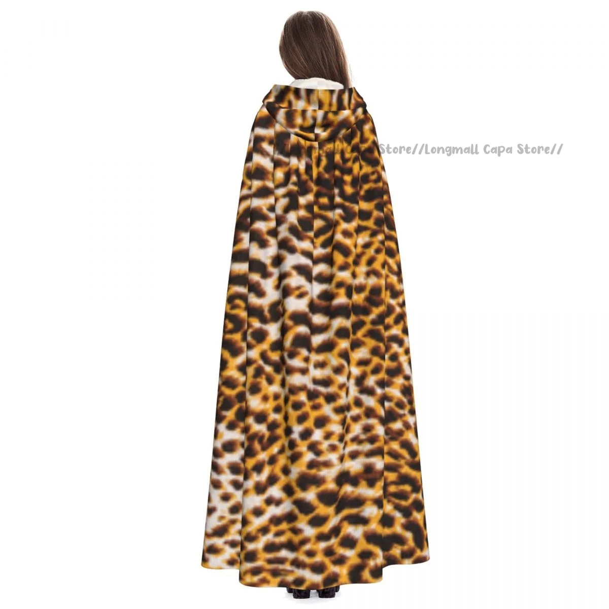 Накидка с леопардовой текстурой капюшоном для косплея