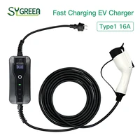 portable ev charger type 1 j1772 car battery charging adjustable current 3 6kw type 2 electric vehicle model 2 with cable 5m