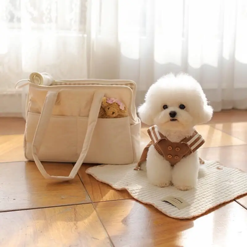 

Puppy Dog Bag Go Out Portable Cat Bag Hand-held Take-away Dog Bag Diagonal Pet Shoulder Bag Breathable Cat Litter