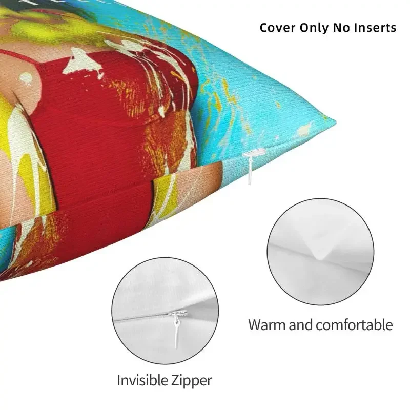 Бархатные милые наволочки для дивана с испанской певицей 40x40 см