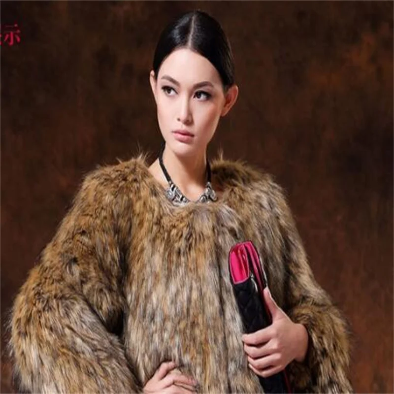 Autumn faux mink leather jacket womens warm Medium length fur leather coat women slim jackets jaqueta de couro fashion B110 enlarge