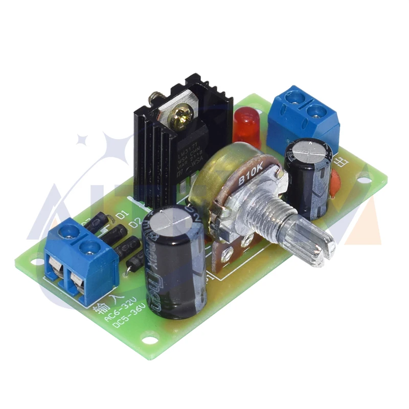 LM317 Adjustable Power Supply Kit Continuous DC DIY Teaching Training Parts PCB Board Electronic kits |