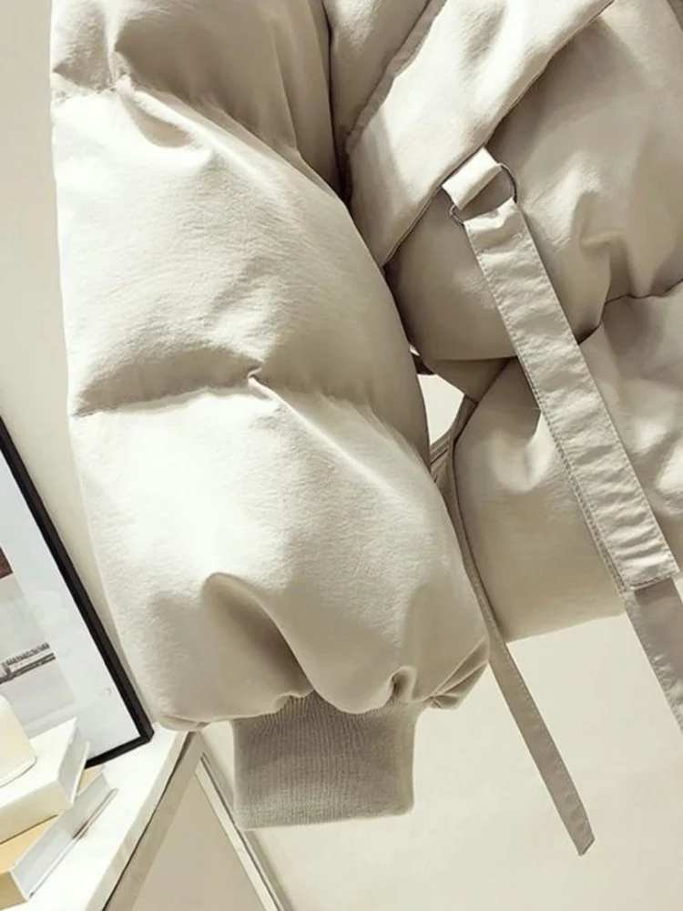 Женская зимняя куртка оверсайз с хлопковой подкладкой