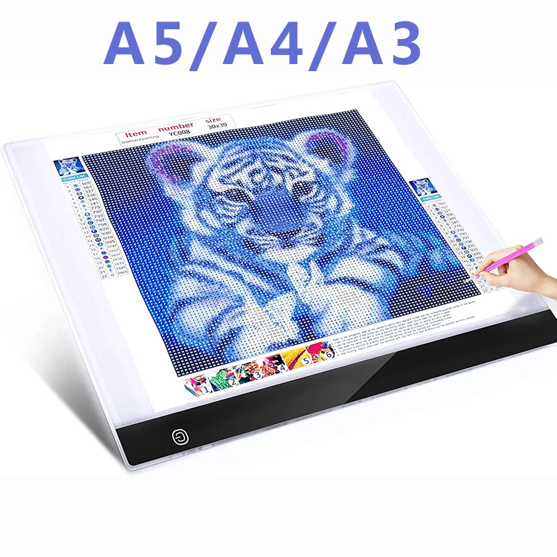 2023 New A3 A4 A5 Drawing Tablet Diamond Painting board USB Art Copy Pad Writing  Sketching Wacom Tracing led light pad
