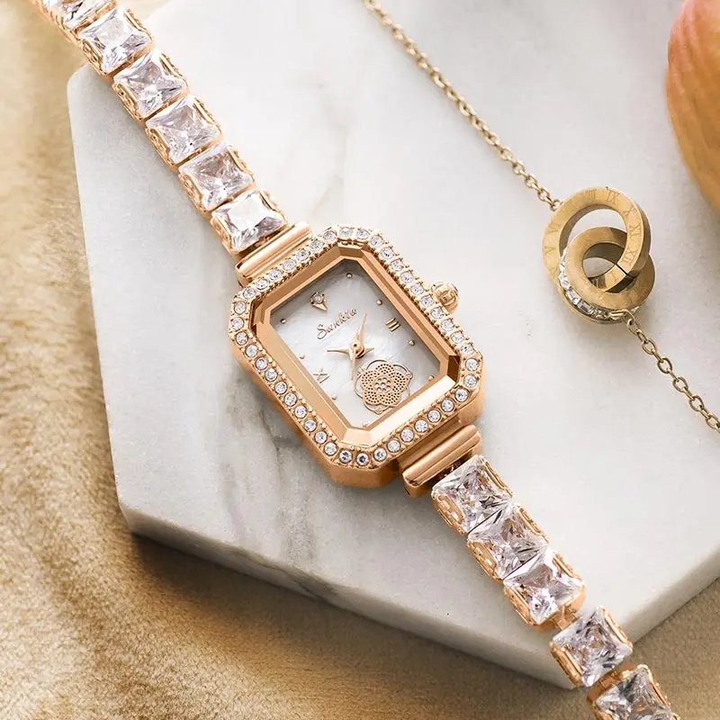 2023 Fashion Ladies Wrist Watches Dress Bracelet LIGE Brand Luxury Women Watch Crystal Diamond Quartz Watches Women Montre Femme