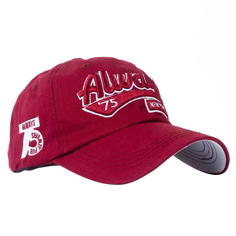 Autumn Cotton Baseball Hat Ladies Casual Letter Embroidery Always75 3D Three-Dimensional Embroidered Dad Cap Men's Wild | Аксессуары