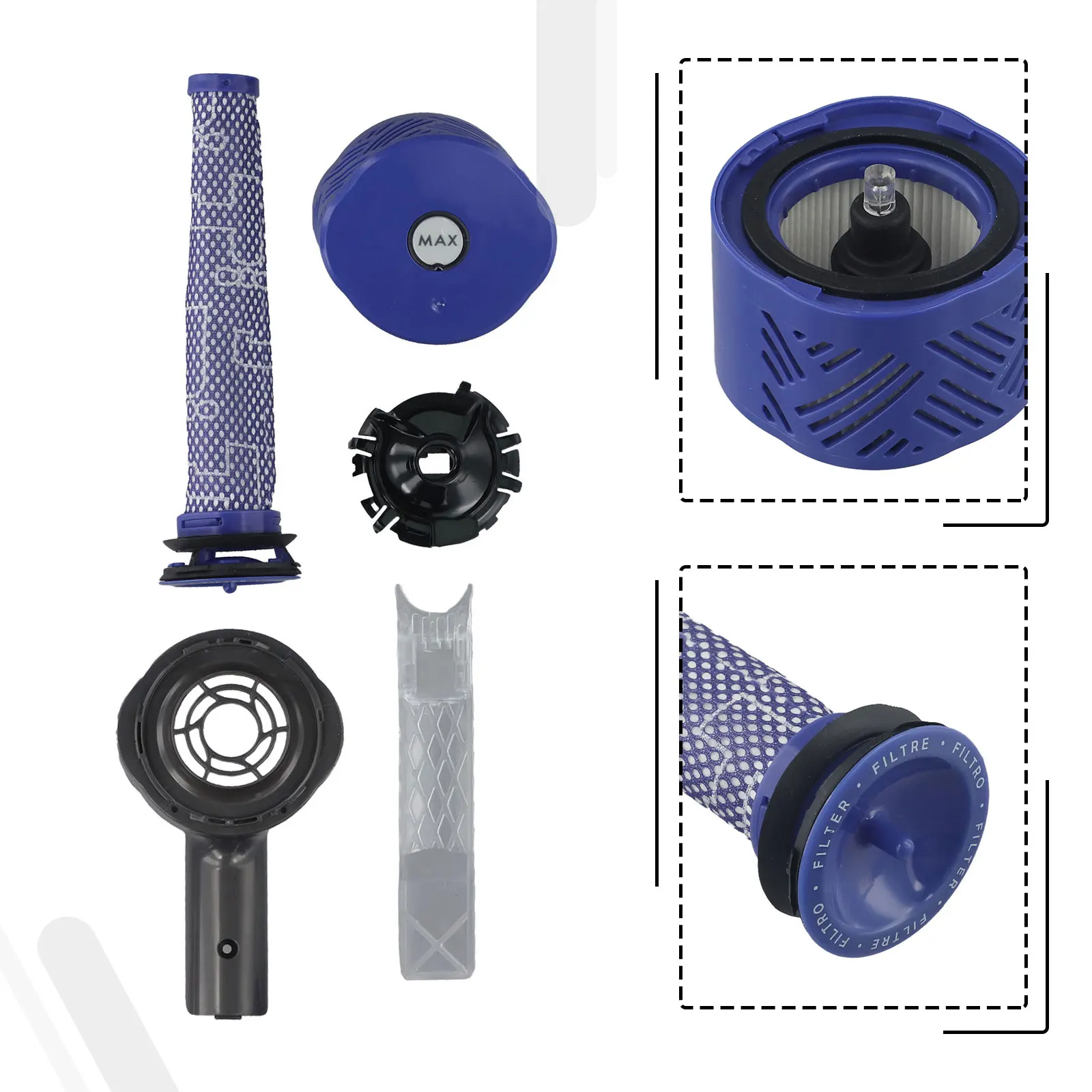 Направляющая крышка двигателя фильтр защита от пыли DC72 DC74 SV03 для Dyson V6 DC58 SV04 SV05 SV06