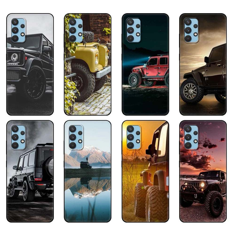 

Черный чехол из ТПУ для Samsung galaxy A32, A42, A52, A72, 4g, 5g S21 PLUS, ультратонкая задняя крышка, мужские внедорожники