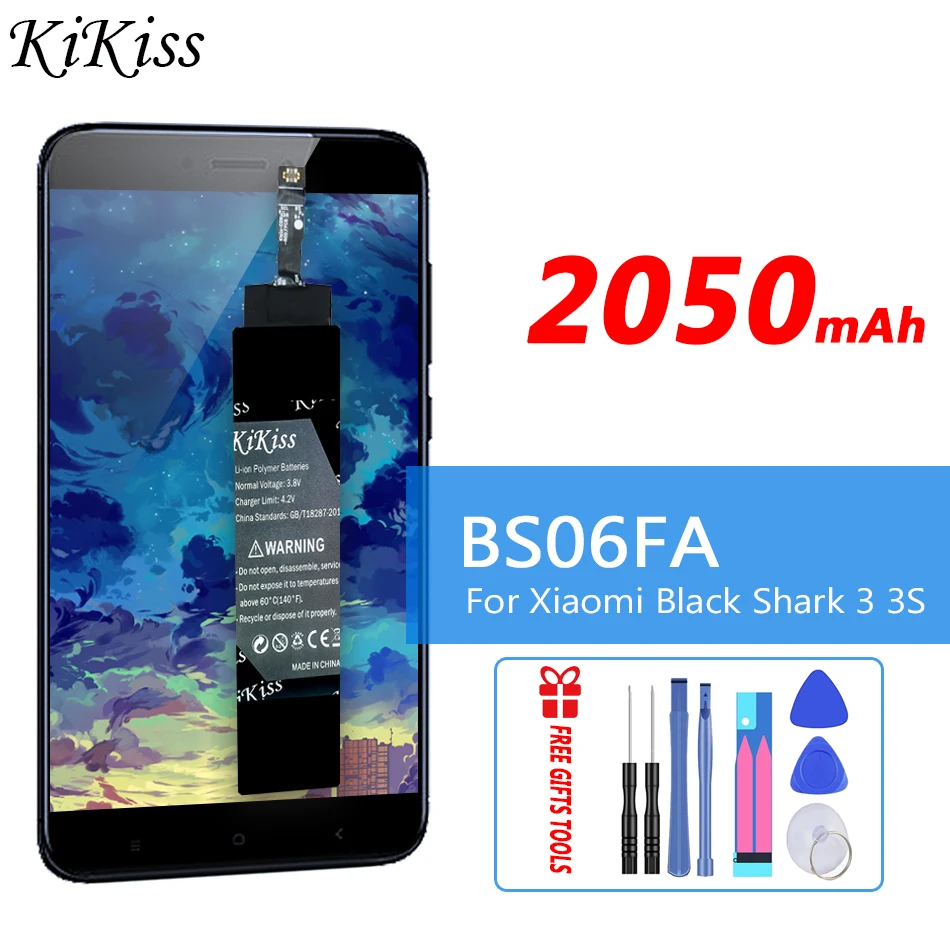 BS06FA Original Kikiss Battery For Xiaomi Xiao Mi Black Shark 3 3S BSO6FA 5G Gaming Mobile Phone Battery Shark3 Shark3s BSO6FA