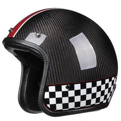 

Japanese Style Vintage Moto Bike DOT approved Motorbike Helm 3/4 Motocross Helmets carbonfiber Retro Motorcycle Helmet Casco
