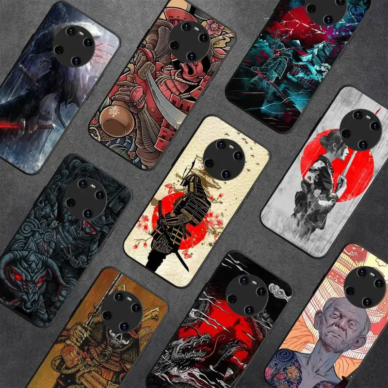 

Japanese Samurai Art Phone Case For Huawei Y 5 Y62019 Y52018 Y92019 Luxury funda case for 9prime2019