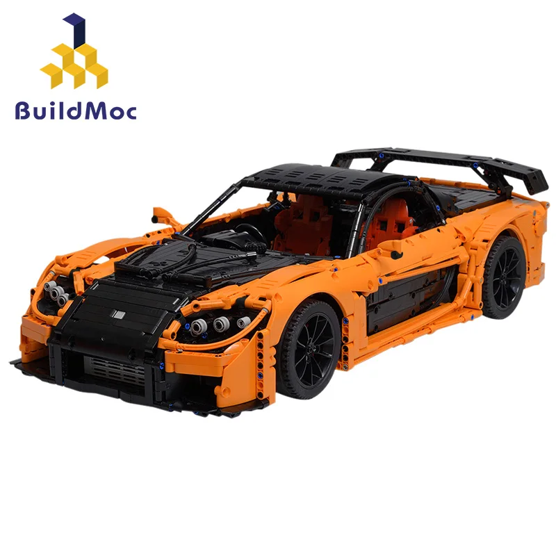 

MOC-57488 Road Racing Building Blocks Bricks RX-7 -Veilside Fortunes Sports Car DIY Assembly Education Children Toys Gift