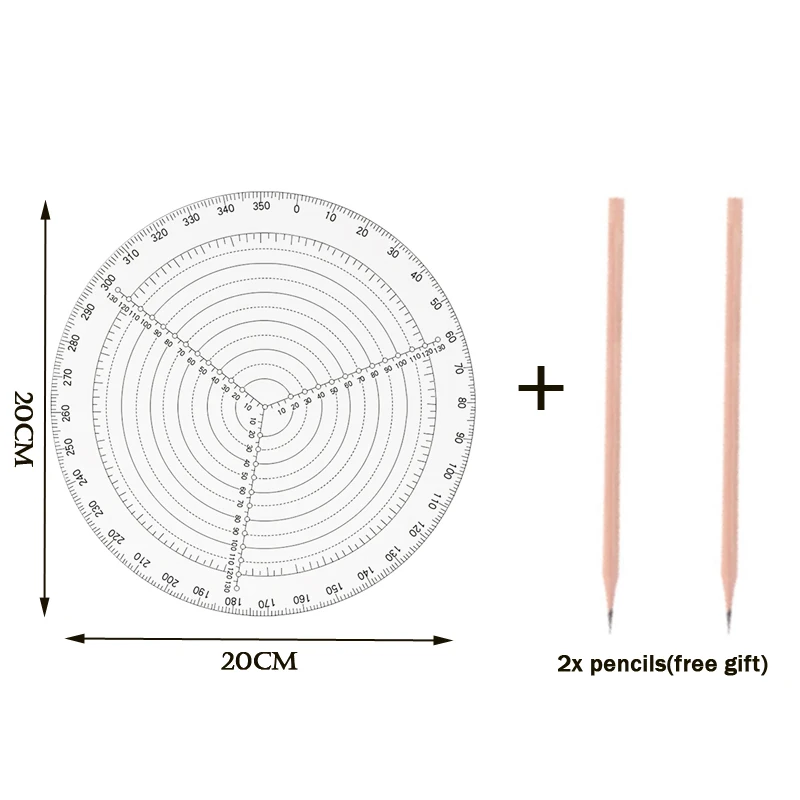 

Acrylic Round Center Finder Creative Clear Lathe Work Compass Circle Gauge for Wood Turning Drawing Center Find Processing Tools