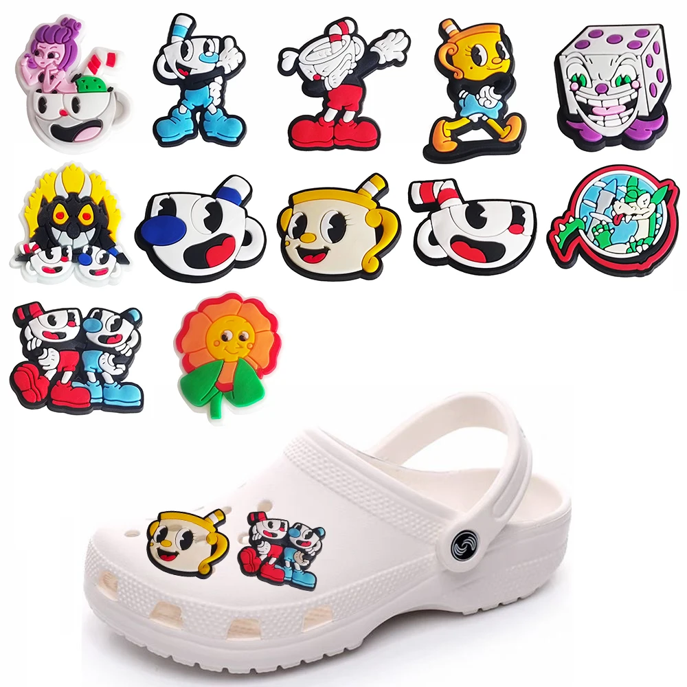 

Single Sale 1 Piece Popular game Pins For Croc Shoe Charms Accessories Cute PVC Clog Decoration Croc Pin Bracelet Party Gifts