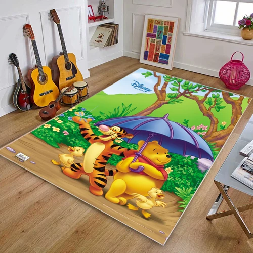 

Коврик для ванной и кухни Disney, нескользящий ковер с изображением пуха, для украшения дома, детской комнаты, гостиной
