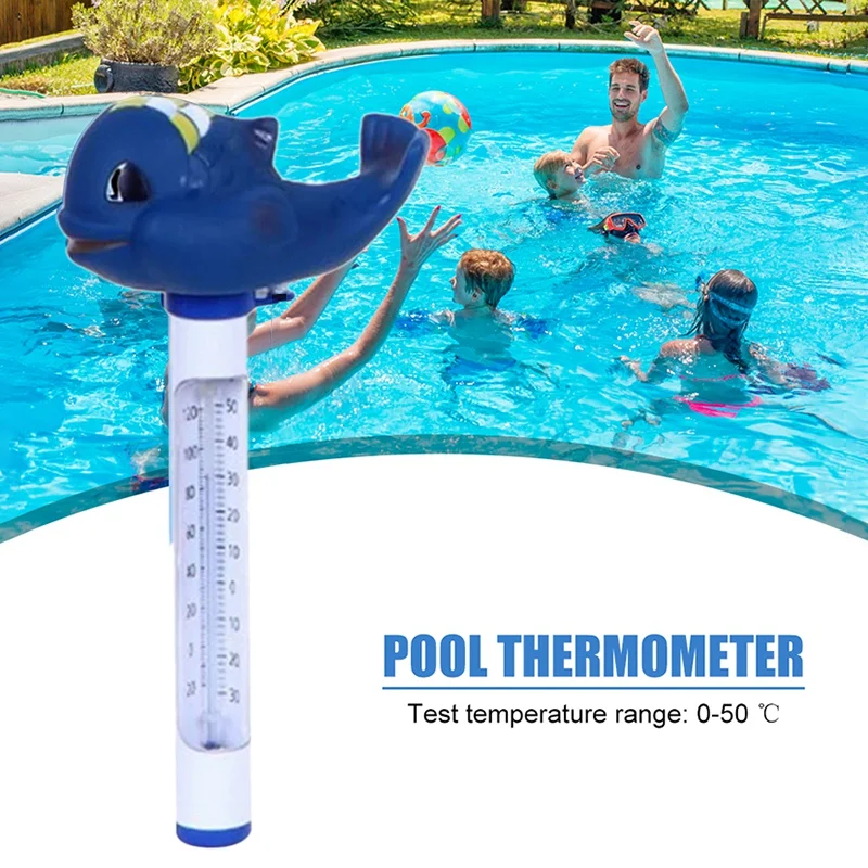 

Плавающий Термометр для бассейна, мультяшный измеритель температуры с веревкой для спа