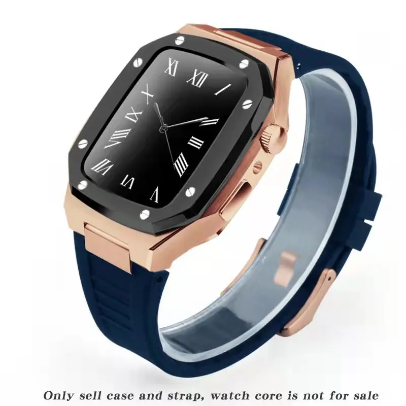 

Стальной ремешок для Apple Watch 7 45 мм 6 SE 5 4 нержавеющая сталь Mod для IWatch 45 мм 44 мм Роскошный металлический чехол s для Apple DIY KIT
