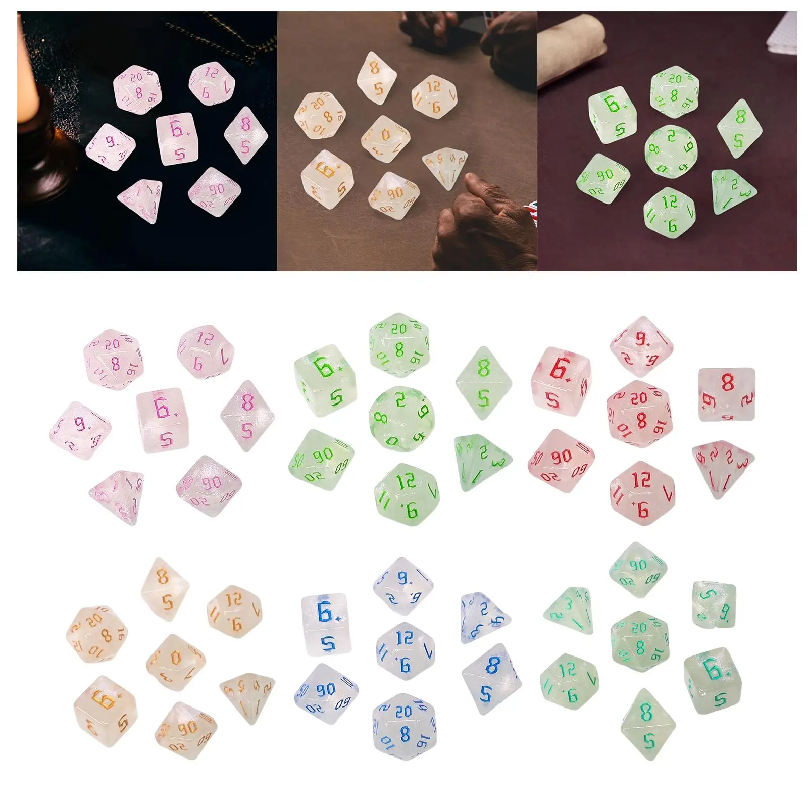 

7 шт., многогранные инструменты для обучения математике