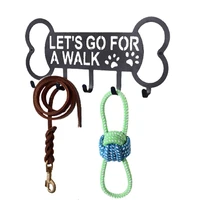 metal pet bone hanger hook dog leash hangers wall rack holder with free nail hang for leather nylon leash key pet accessories