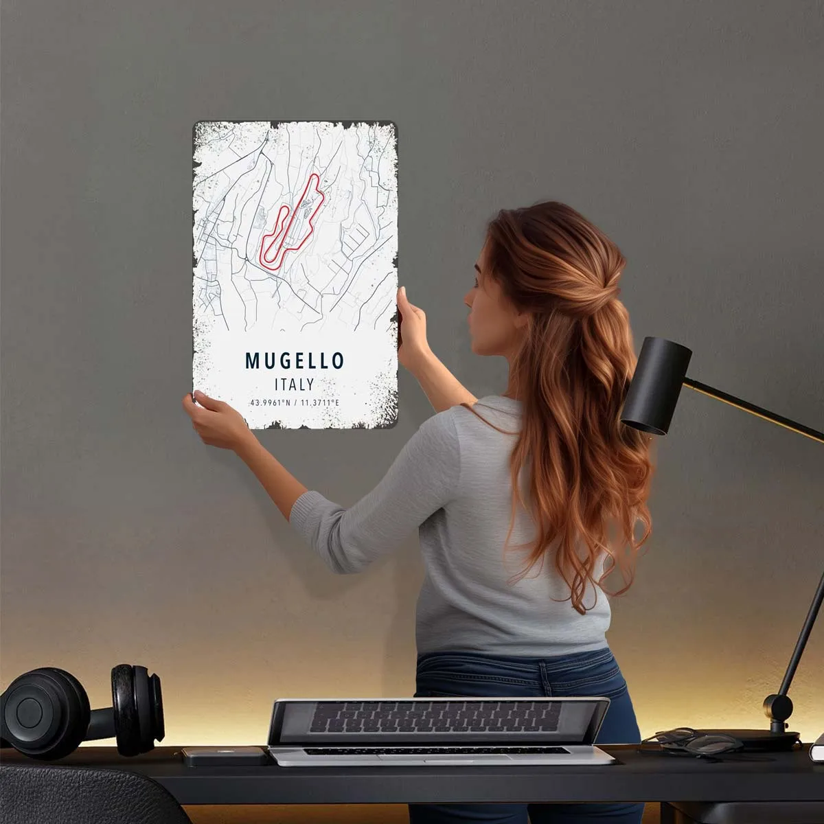 Mugello простая жесть с принтом спортивный металлический плакат украшение для