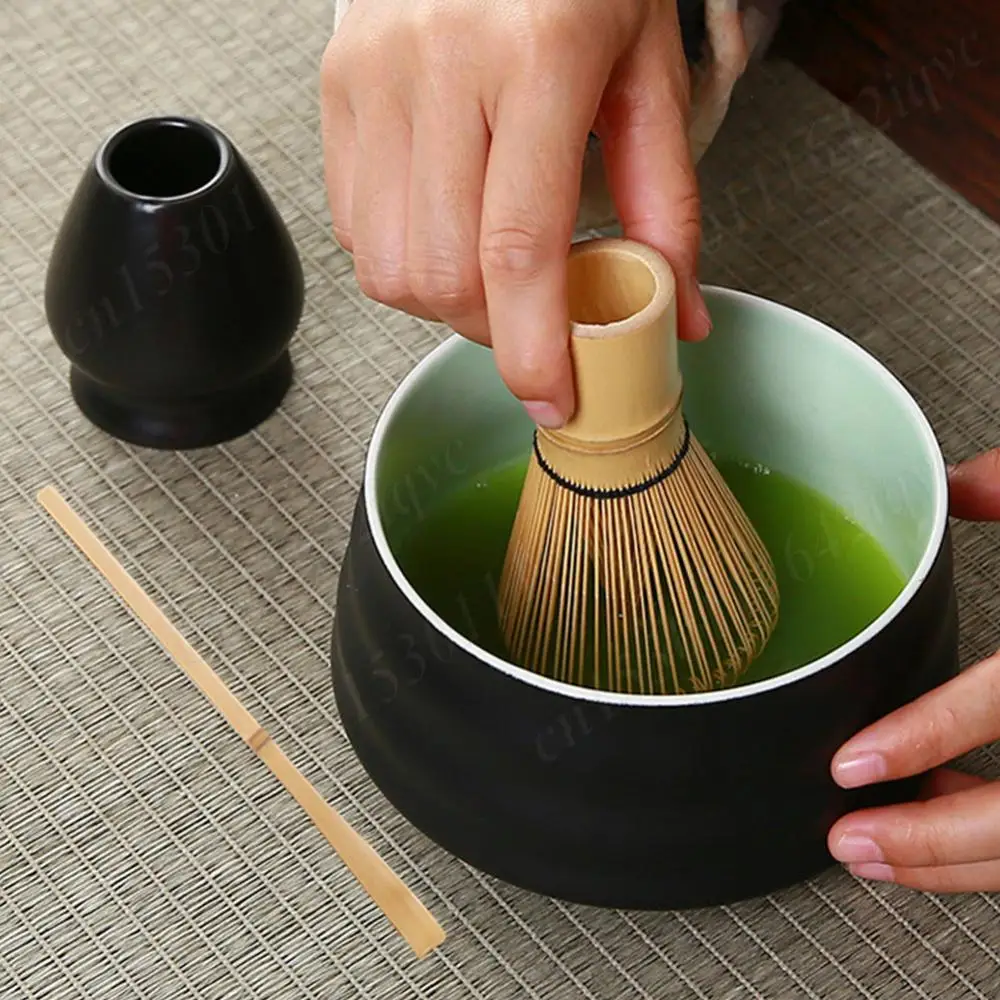 4 шт. чайный сервиз набор венчиков для матча держатель венчика и чаши совок