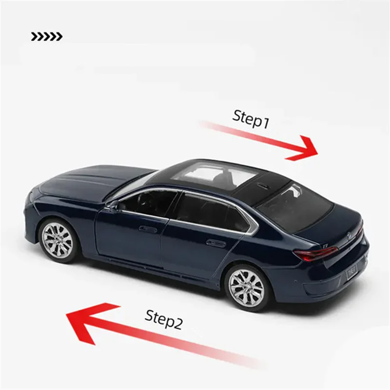 Фото 1/32 bmw i7 модель автомобиля из сплава, литая под давлением металла, новые энергетические транспортные средства, модель автомобиля, высокая имитация звука и света, коллекция детских игрушек в подарок №5