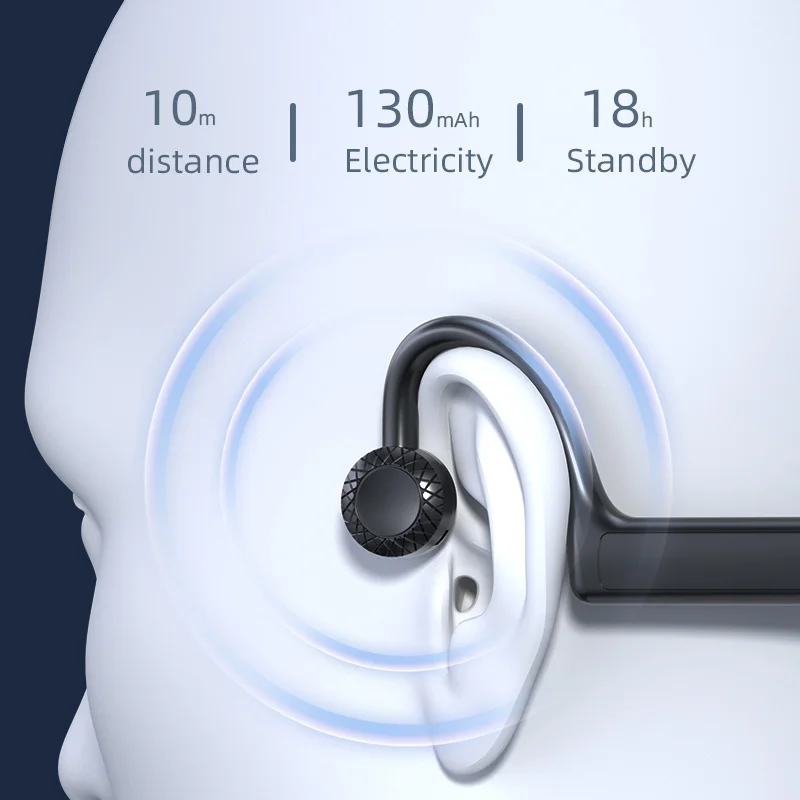 Air Conduction KS19 Wireless Bluetooth Headphones Sport TWS Bluetooth Neckband Headset Hearing Aids Earphones Handsfree With Mic enlarge