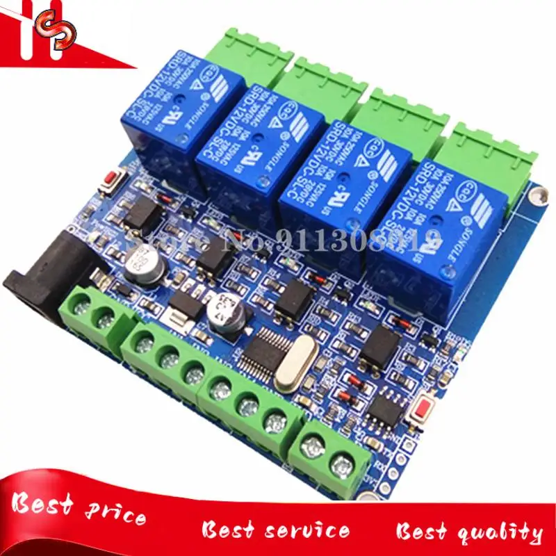 

Обновленный 4-релейный выход Modbus RTU, 4 переключаемых входа, 485 коммуникационная TTL-коммуникация