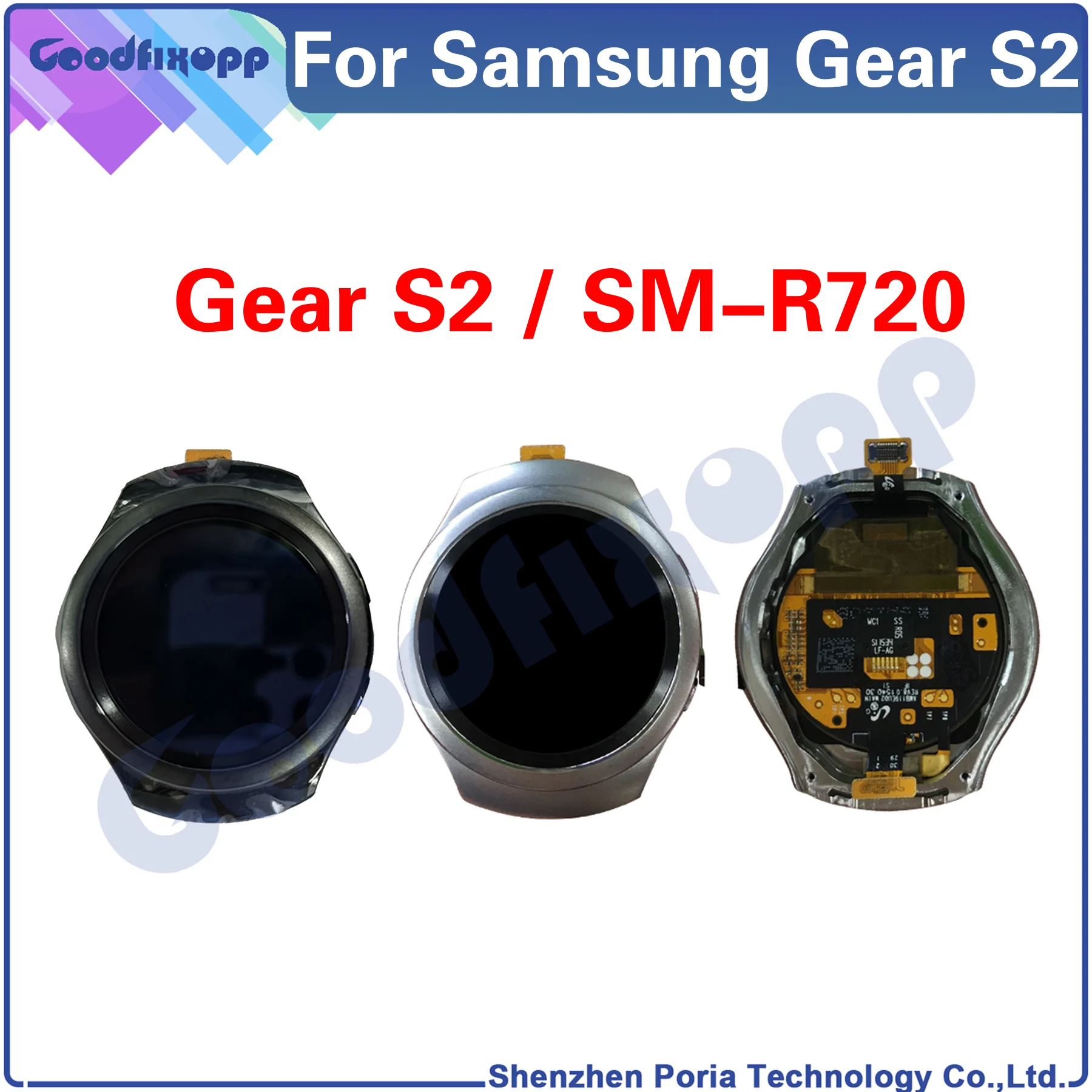 

For Samsung Gear S2 R720 SM-R720 LCD Display Touch Screen Digitizer Assembly Repair Parts Replacement