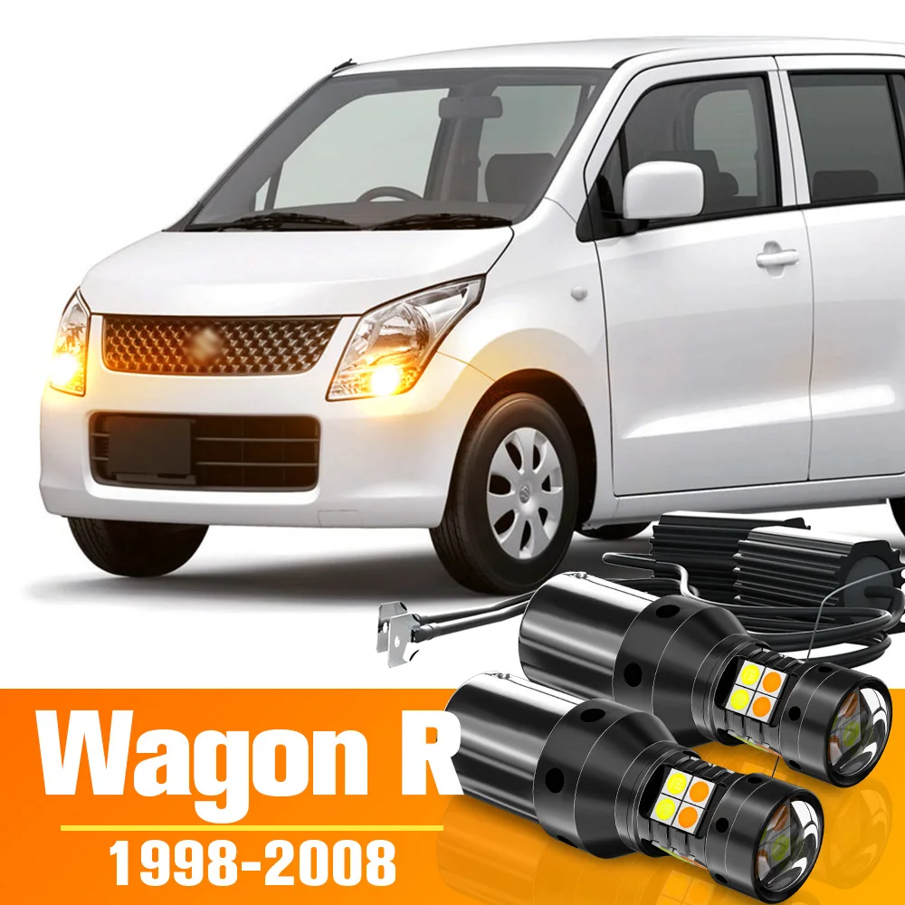 

2pcs Dual Mode LED Turn Signal+Daytime Running Light DRL Accessories For Suzuki Wagon R 1998-2008 2002 2003 2004 2005 2006 2007