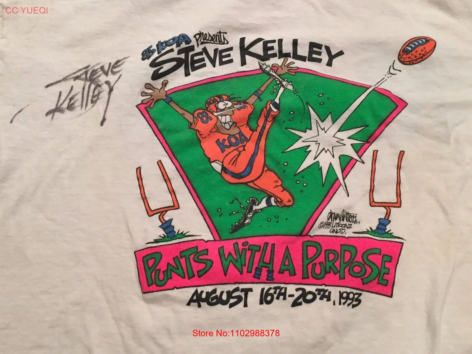 Футболка KOA Steve Kelley размер XL посвященная назначению 1993 года винтажная 850 AM Radio