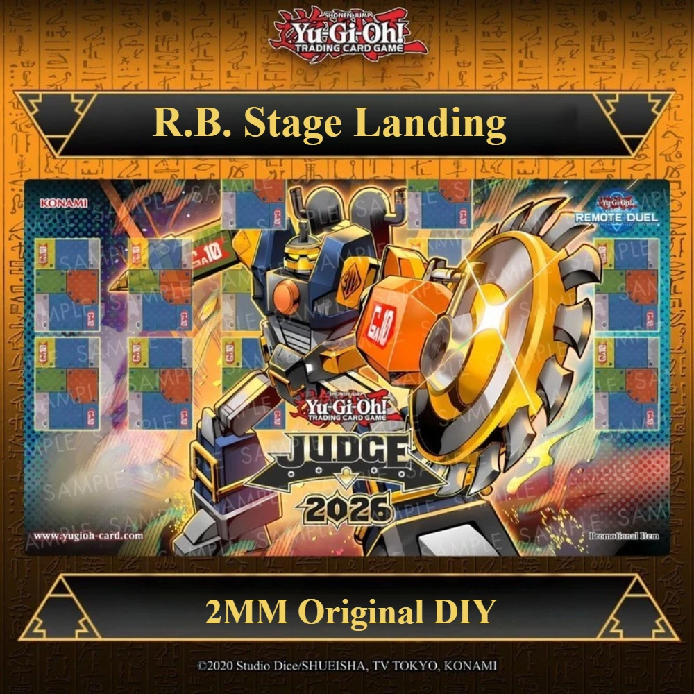 Фото 2MM Оригинальный набор для самостоятельной сборки Yugioh R.B. Игровой коврик Stage Landing для Yu-Gi-Oh! Коврик для карточных игр TCG/OCG, резиновый коврик для мыши №1