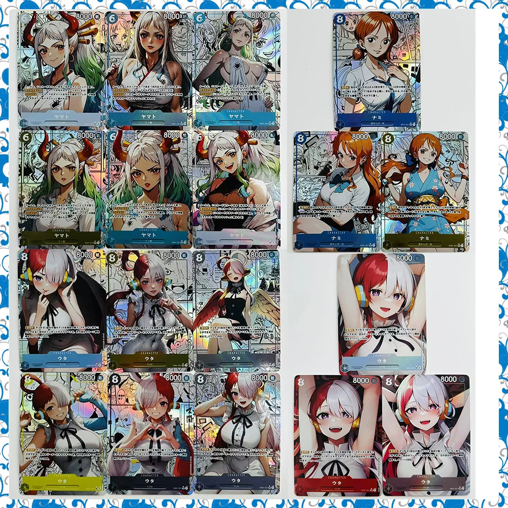 Аниме One Piece DIY ACG Nami Yamato Uta Сексуальная блестящая коллекционная карточка