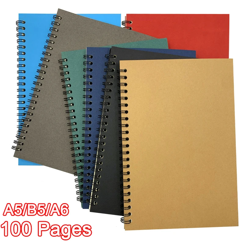 

A5 B5 A6 Spiral Notebook 60Sheets Journal Daily Weekly Planner Line Notebook Notepad For School Stationery Supplies