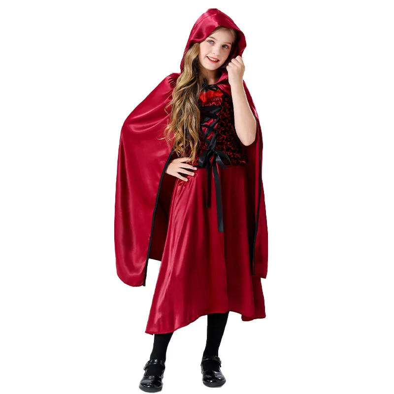 

Halloween Children Cosplay Vampire Fancy Masquerade Costume Little Red Riding Hood Costumes