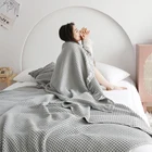 Полезные вещи для дома, кружевные одеяла в клетку с вафельными краями, дорожное одеяло, мягкое покрывало для дивана, покрывало на кровать