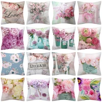 happy mothers day pillowcase for pillows red garden rose beauty flower pillow case for living room girl women 45x45 home decor