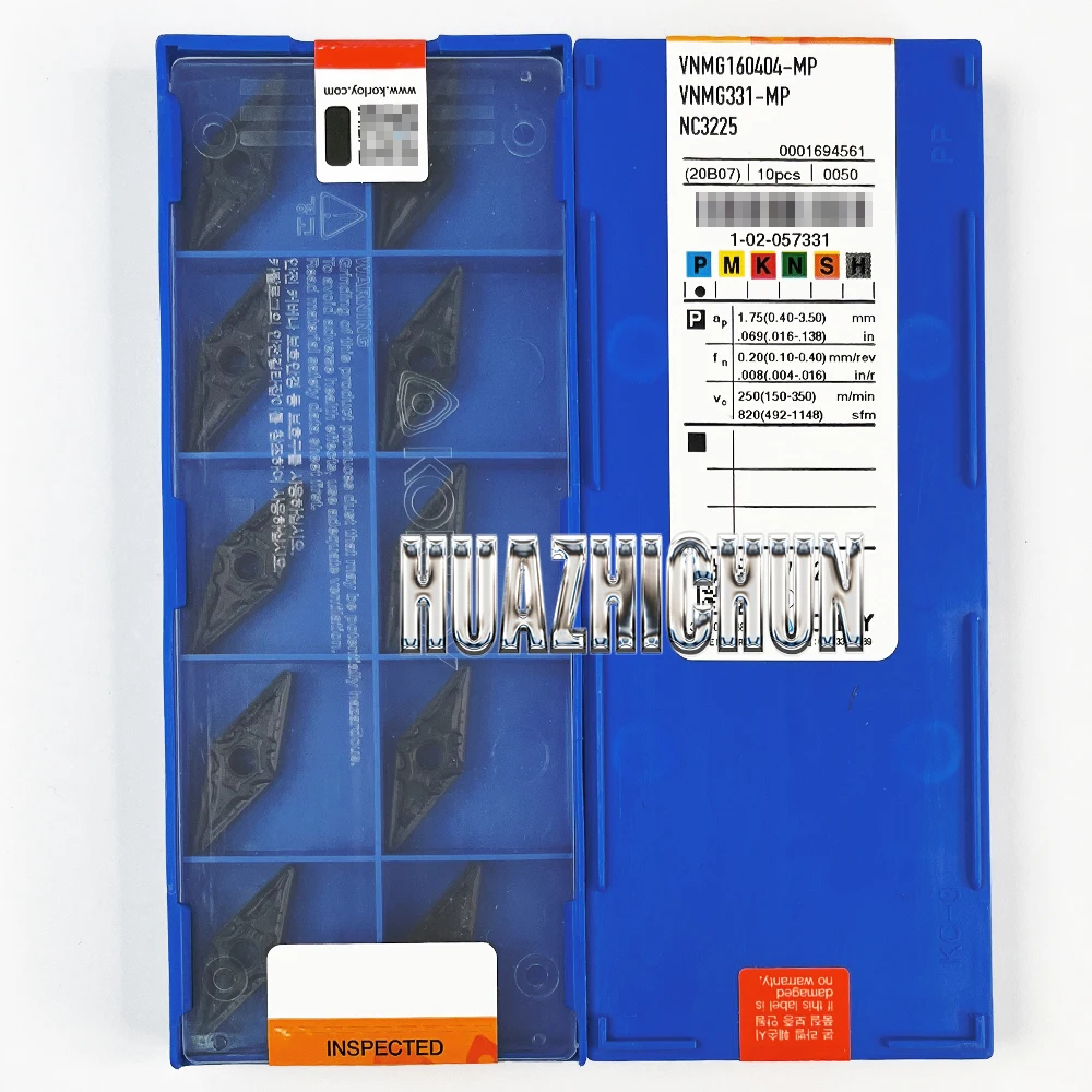HUAZHICHUN VNMG 160404 -MP NC3225 Твердосплавная пластина для внешнего токарного инструмента