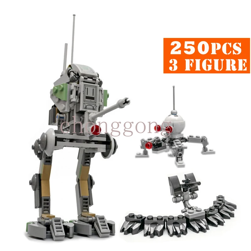 

New 250PCS 20th Anniversary Edition AT-RT Dwarf Spider Droid Fit 75261 Building Blocks Bricks Toy Kid Christmas Gifts