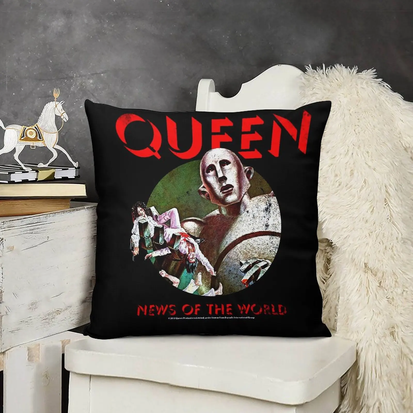 Queen-новости мира-футболка декоративная подушка орнамент