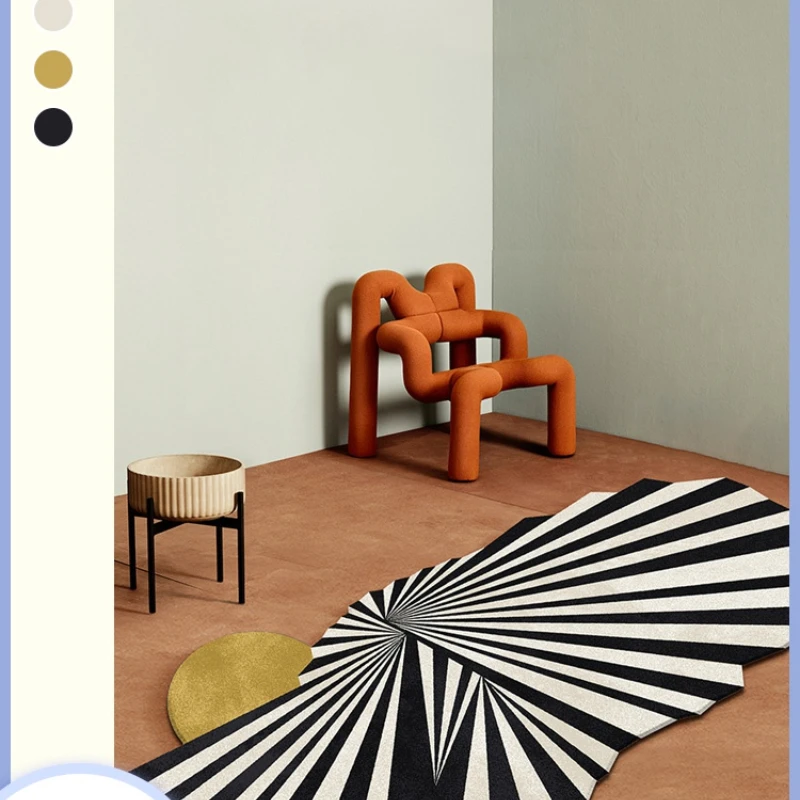 

Irregular Carpet Modern Minimalist Creative Living Room Coffee Table Carpet Light Luxury Cloakroom Bedroom Tailstock Floor Mat